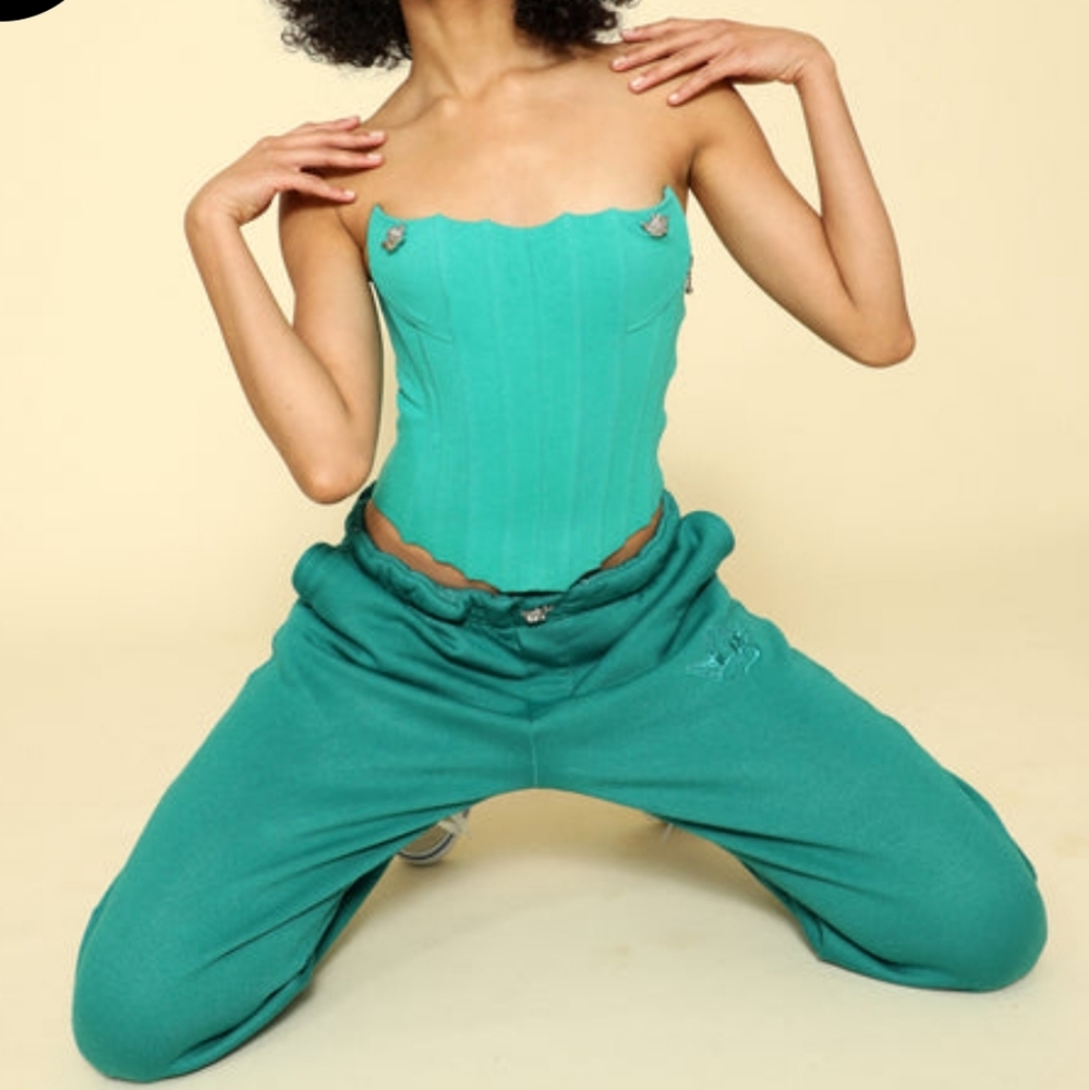 Boys Lie Teal Corset top XL fits like Medium